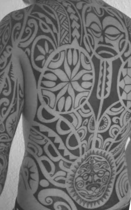 Full body tribal tattoo