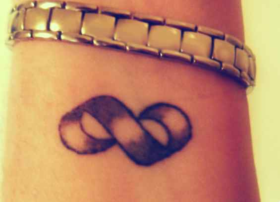 Infinity always wrist tattoo
