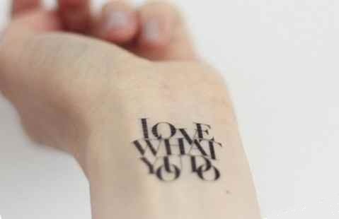 Simple quote wrist tattoo
