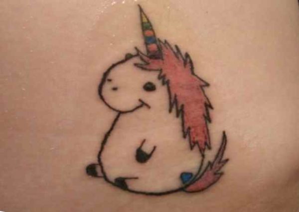 The idea for a small unicorn tattoo