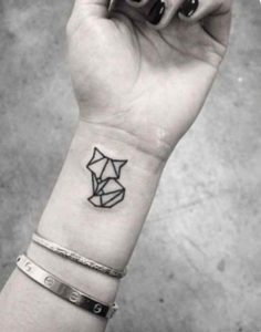 The idea of a small tattoo on the wrist for girls