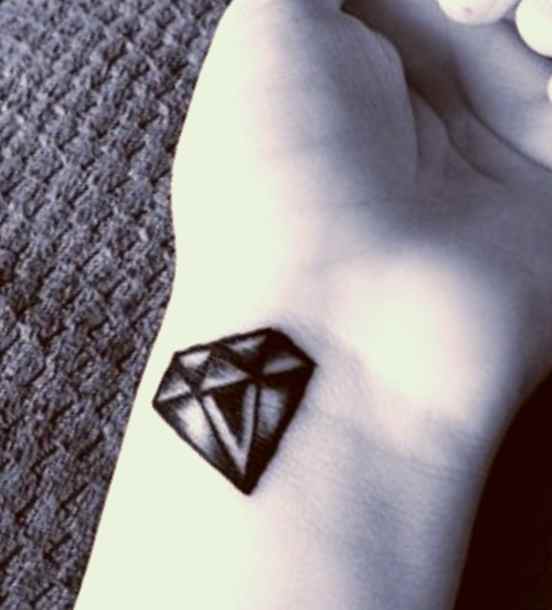 Black diamond tattoo
