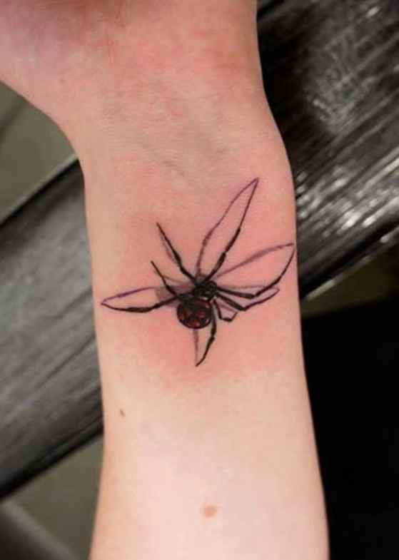 Small Spider Wrist Tattoo