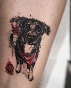 Cool looking dog tattoo