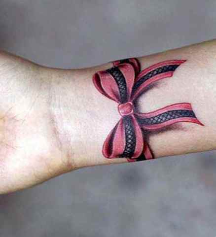 Ribbon tattoo art