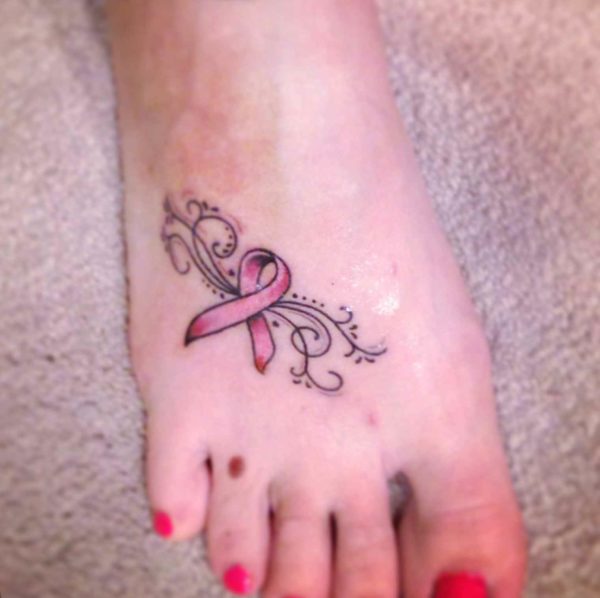 Ribbon tattoos cancer