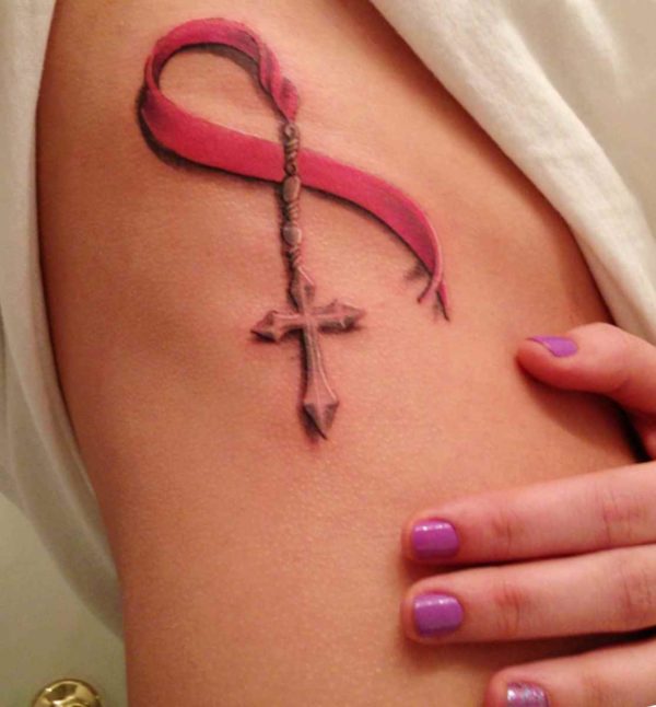 Ribbon tattoos for cancer