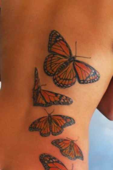 Butterfly tattoo designs side view