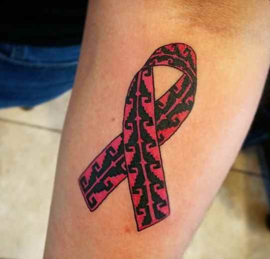 Cancer ribbon tattoos ideas