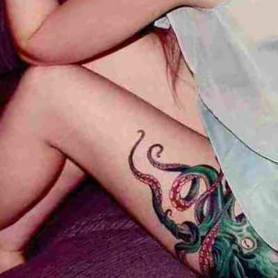 Cool legs octopus tattoo