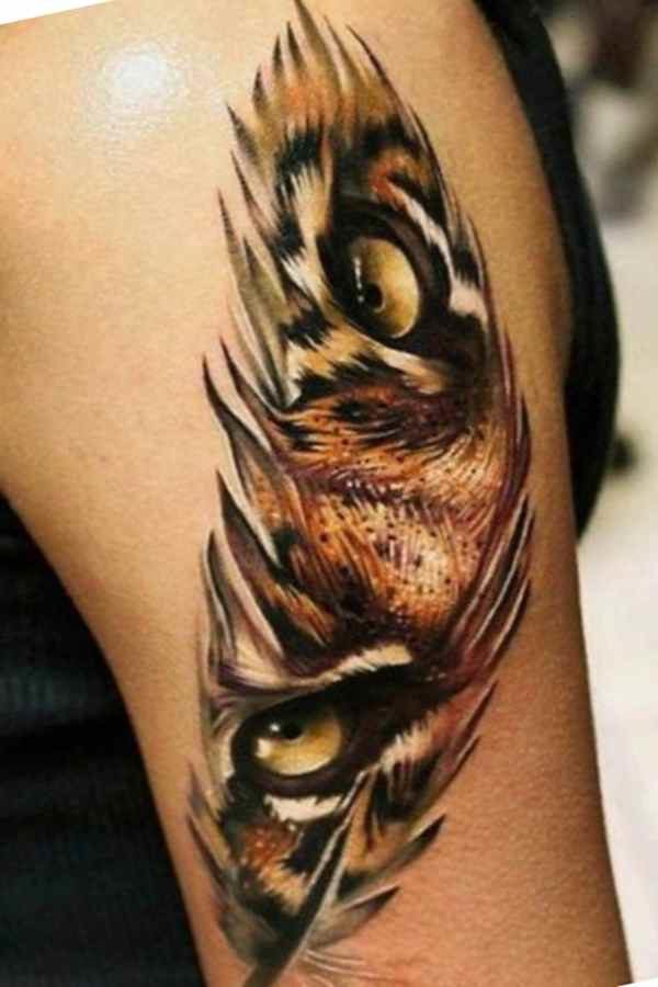 Cool tattoo feather