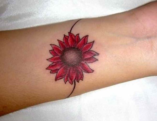 Red flower tattoo designs