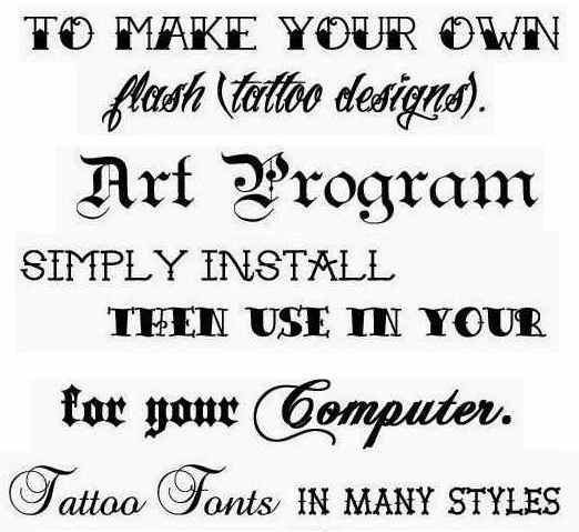 Style tattoo font