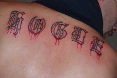 Tattoo lettering bleeding