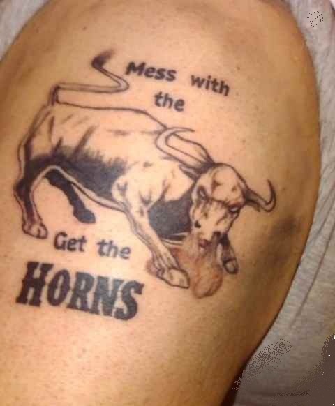 Bull tattoo horns
