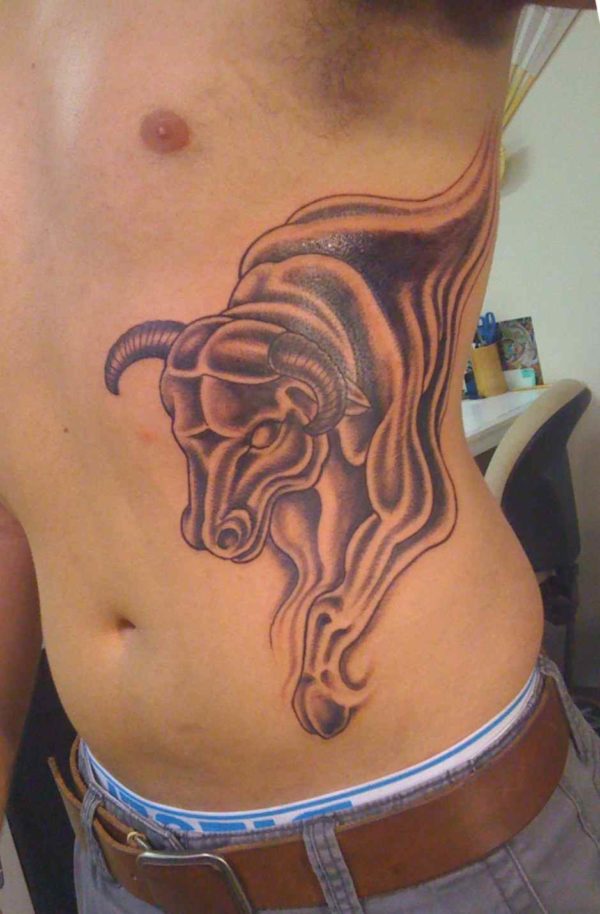 Bull tattoo side