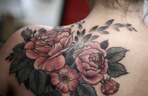 Flower tattoo shoulder