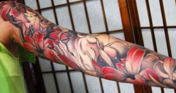 Flower tattoo sleeve