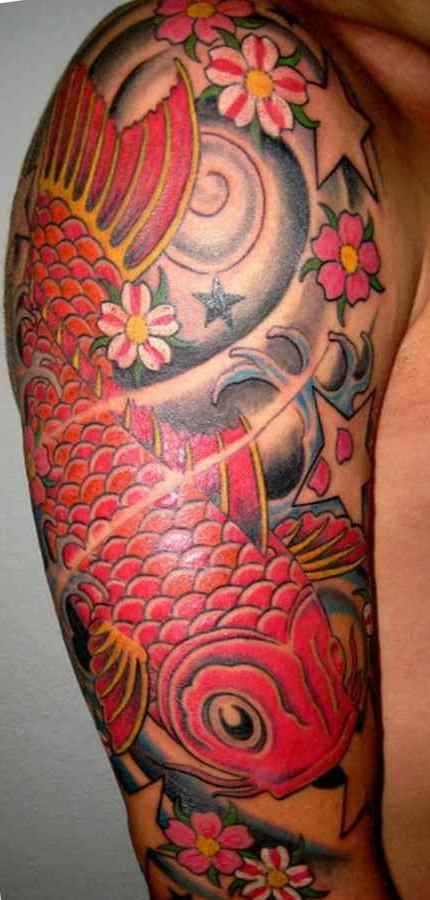 Koi fish tattoo outline designs