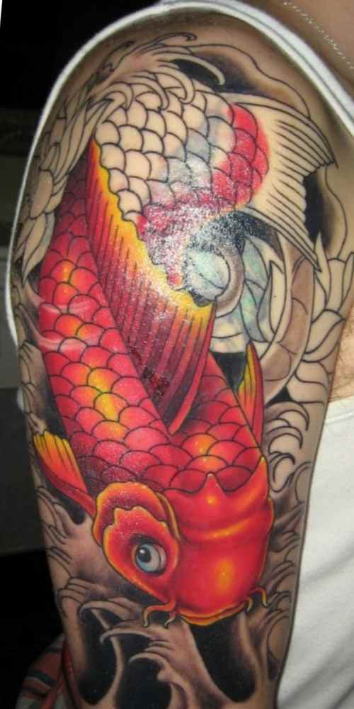 Koi fish tattoo outline