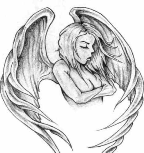 Angel wings tattoo art