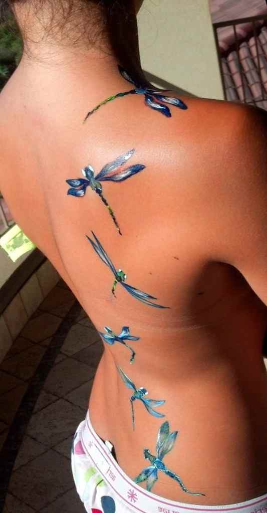 Dragonfly henna tattoo designs