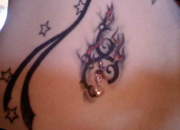 Henna tattoo designs belly button