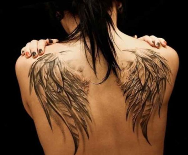 Tattoo of angel wings