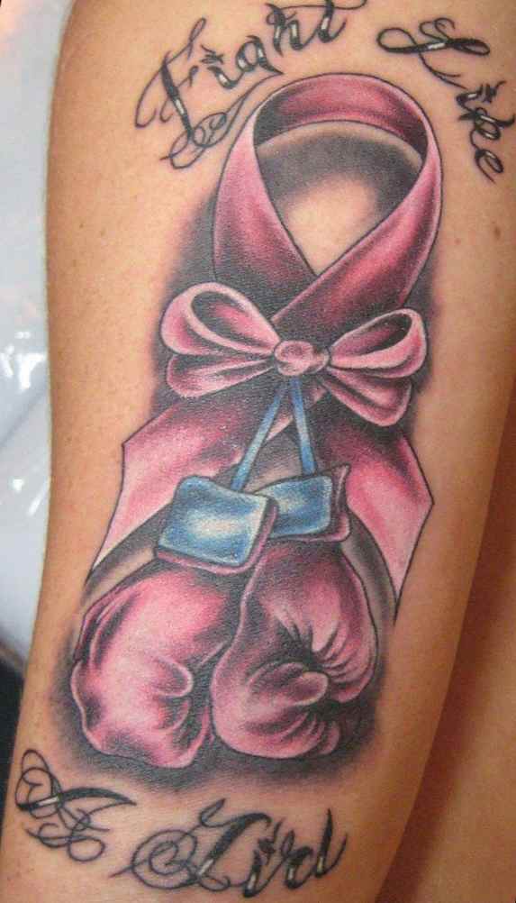 Breast cancer tattoos with crosses