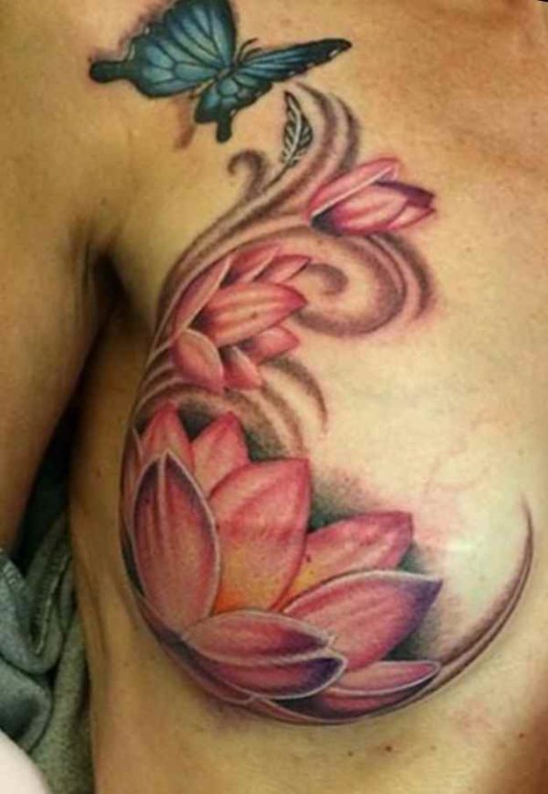 Breast cancer victim tattoo