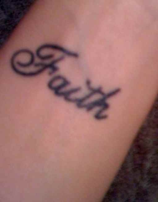Faith Script Tattoo