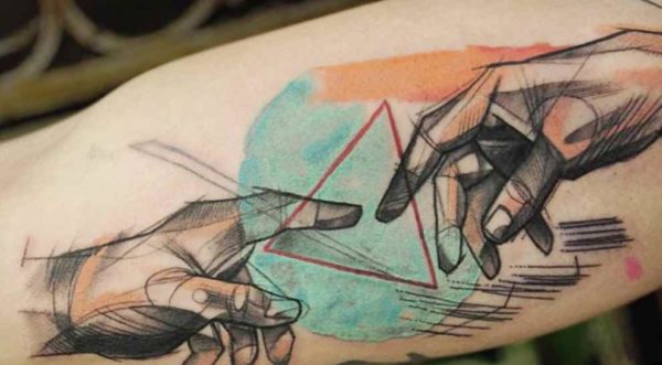 Michelangelo Fingers Faith Tattoo