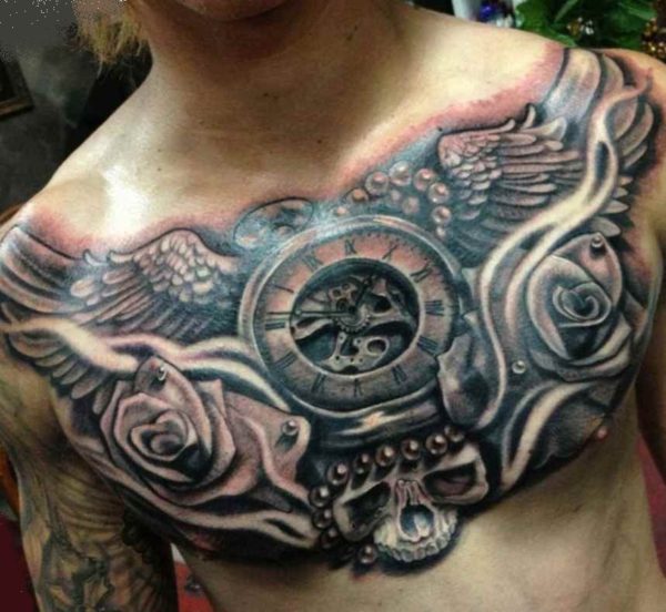 Tattoo chest piece man