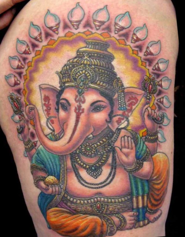 Buddha elephant tattoo meaning