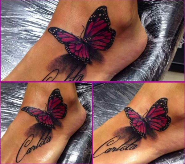 Butterfly female tattoo