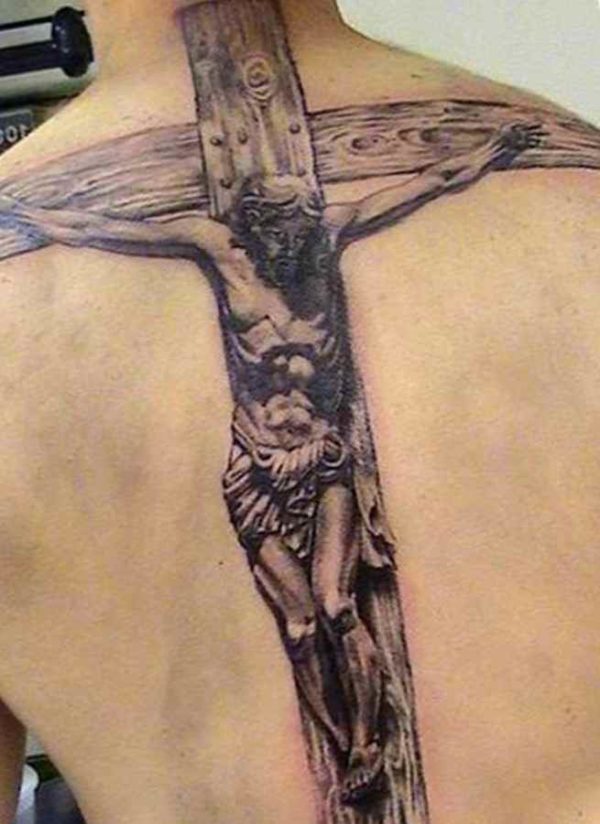 Christ on the cross tattos for men