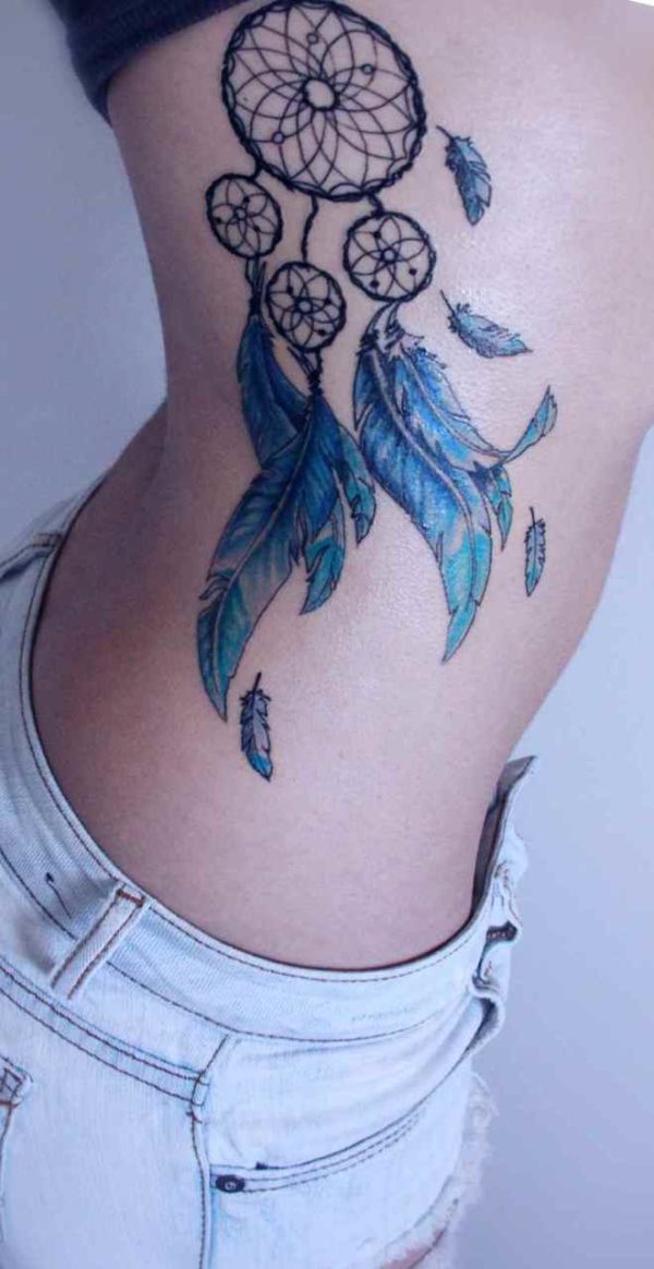 Dreamcatcher feather tattoos