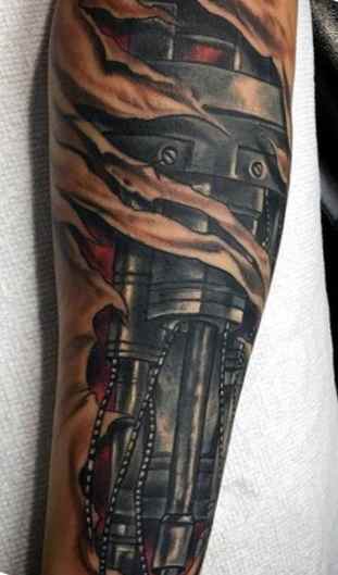 Robot ankle tattoo
