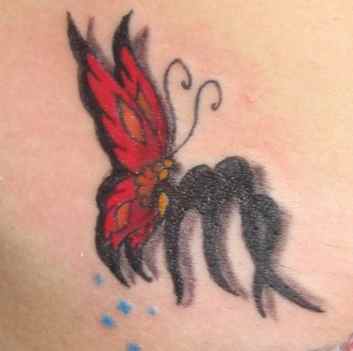 Virgo butterfly tattoo