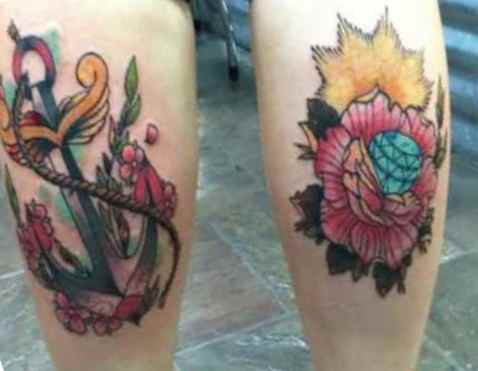 Anchor ankle tattoo