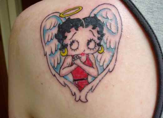 Betty Boop Angel tattoo