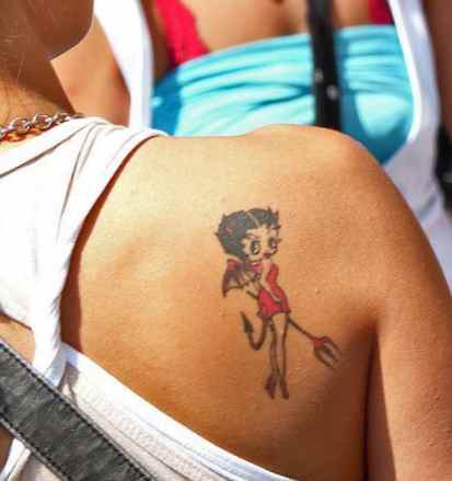 Betty Boop devil tattoo