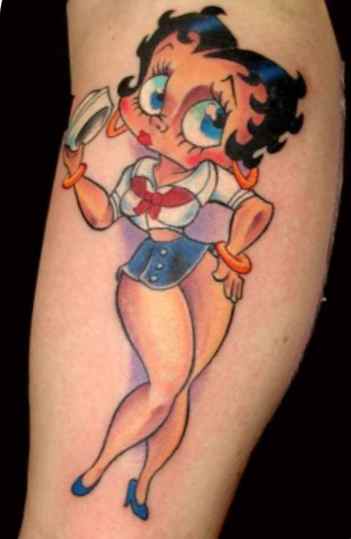 Betty Boop new school tattoo