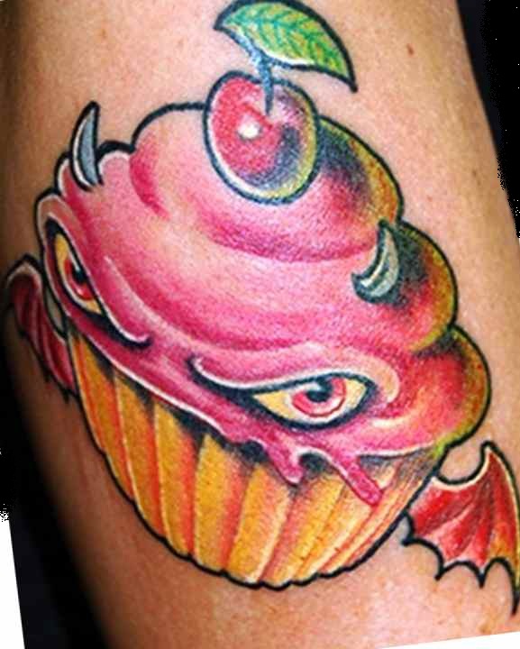 Devil cupcake tattoo ideas