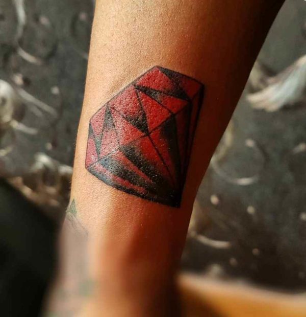 Red diamond tattoo graphics