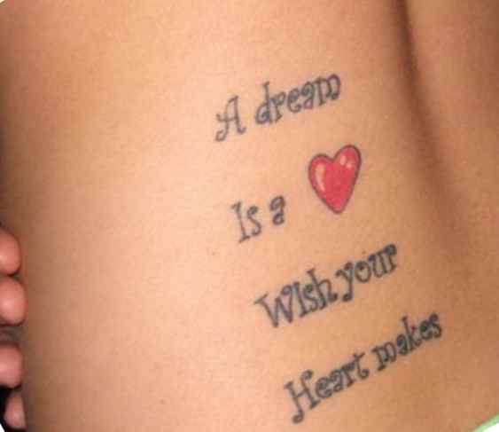 Cute tattoo for girls with a quotes