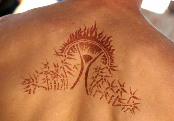 Henna tattoo burning man