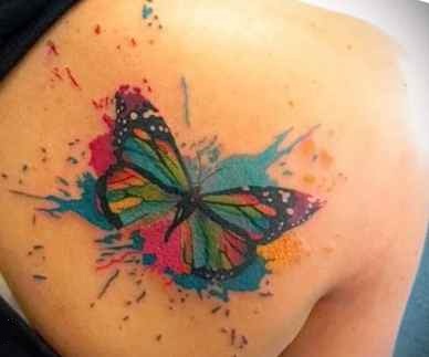 Butterfly tattoo design shoulder blade