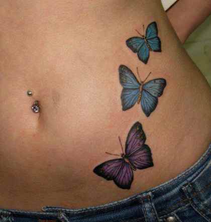 Butterfly tattoo design thigh