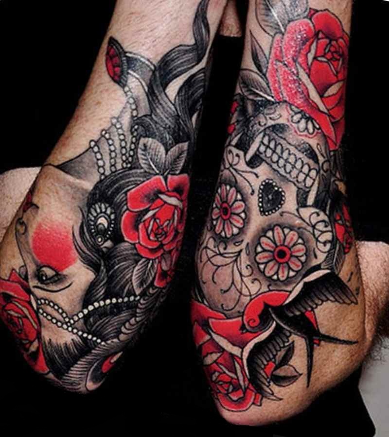 Flaming Skulls Tattoo Sleeve by JoKeR0720 on DeviantArt